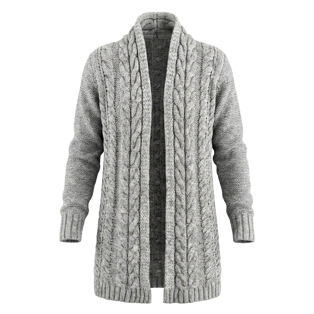 Elsamanda Anthropologie Size S Alpaca Blend Sweater Cable Knit Open Front
